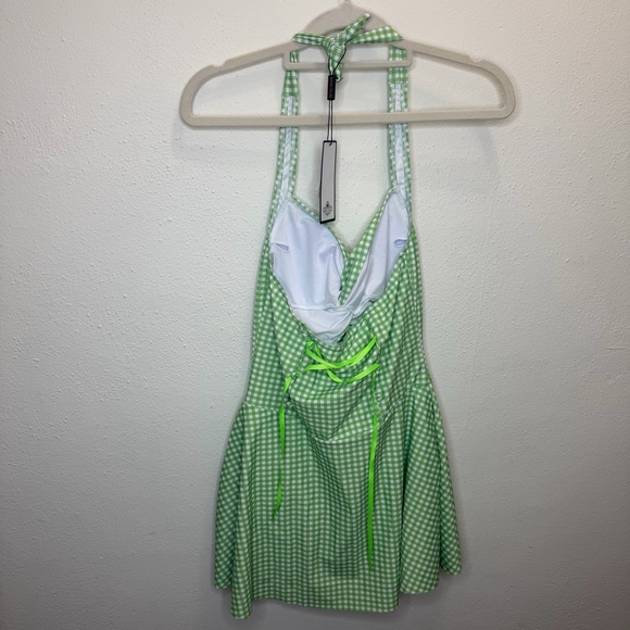 NWT Retro Stage Green and White One Piece Bathing Suiy Size Medium - Picture 9 of 14